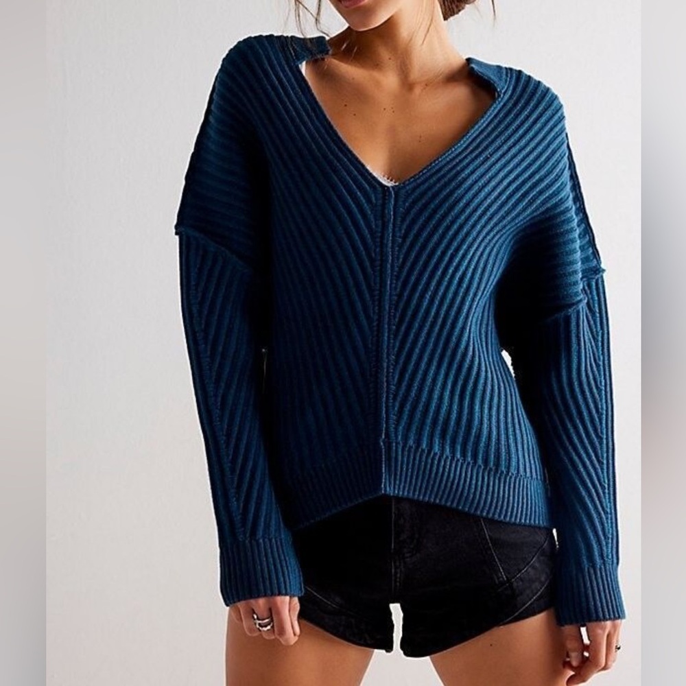 Free People Freeway V Neck Sweater